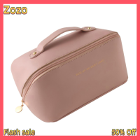 Zozo ✨Ready Stock✨ กระเป๋าเครื่องสำอางท่องเที่ยวขนาดใหญ่สำหรับผู้หญิง Leather Makeup Organizer กระเป๋าใส่เสื้อผ้าผู้หญิง