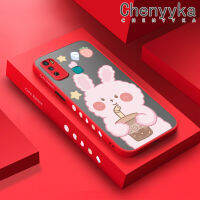 เคส Chenyyka สำหรับ Infinix เคส X680ลายการ์ตูนกระต่ายชานมใหม่กันกระแทกเคสโทรศัพท์เนื้อแข็งซิลิโคนแบบนุ่มสุดสร้างสรรค์เคสคลุมทั้งหมดป้องกันเลนส์กล้อง