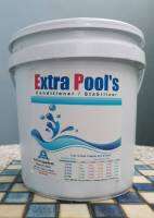 Extra Pools Conditioner Stabilizer สารยับยั้งการสะลายตัวของคลอรีนในน้ำ (ไซยานูริคแอซิด) บรรจุ 5 กก./ถัง