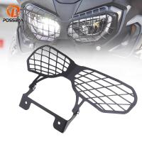 POSSBAY รถจักรยานยนต์สีดำกระจังหน้าไฟหน้า Moto Light Guard ตาข่าย Grille ไฟหน้ารถจักรยานยนต์อุปกรณ์เสริมสำหรับ Honda CBF1000L