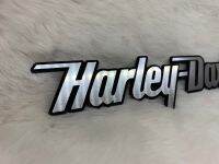 โลโก้ DiY โลโก้ Harley- davidson.. Harley-...logo เงินเงาขอบดำ งานแฮนด์เมด  หนา1.2mm xไม่มีกาวด้านหลังx