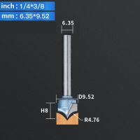 Tideway เกรดอุตสาหกรรมงานไม้ Arc แกะสลัก Router Bits Chamfer V Bits ไม้แกะสลัก Bit ทังสเตนตัดเครื่องตัด