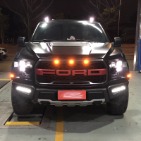 [2ชิ้น] เหมาะสำหรับ2016-2018 Ford Raptor F150ไฟวิ่งตอนกลางวันการปรับเปลี่ยนโคมไฟกันชนด้านหน้า Raptor ไฟตัดหมอกการปรับเปลี่ยน