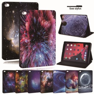 For iPad 2 3 4 5 6 7 8 9 10/Air 1 2 3 4 5/Pro 11 PU Leather Tablet Stand Folio Cover -Ultra-thin Star space colors Slim Case