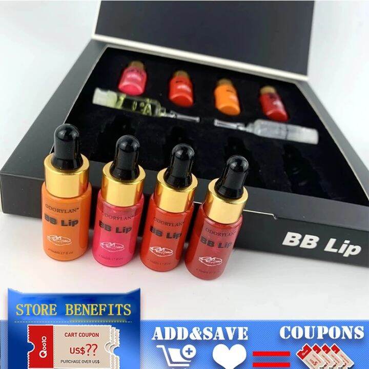3pcs/kit Kissum BB Lip Cream Serum Semi Permanent Lips Coloring Pigment
