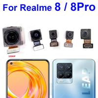 โมดูลกล้องด้านหน้าด้านหลังสําหรับ Realme 8 4G 8Pro ขนาดเล็กด้านหน้าด้านหลังขั้วต่อกล้องหลักด้านหลัง Flex Cable อะไหล่