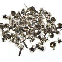 【CW】 100Pcs 10mm Metal Crafts Purse Feet Rivets Studs Pierced for Handbag Punk Leather