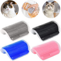 5สี Cat Corner Self Groomer หวีนวด Cat ที่ถอดออกได้ Scratching Rubbing Brush Grooming Brush Kitten Cat Supplies