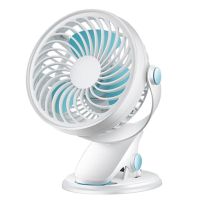 Portable USB Rechargeable Fan 360 Degree Rotation Mini Desk Clip Fan for Baby Stroller Travel Home Use