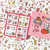 100pcslot Kawaii Stationery Stickers gourmet soft DIY Craft Scrapbooking Album Junk Journal Happy Planner Diary Stickers