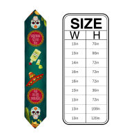 Mexican Festival Food Skull Straw Hat Cactus Table Runner Tablecloth Placemat Table Mat For Home Wedding Party Decoration