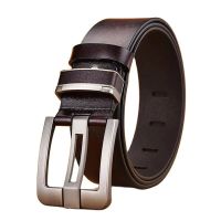 alloy Mens leather pin buckle genuine jeans belt fashion business cow genuine leather quality leather belt men male 2021 New