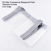 【LZ】☫○  Cinza borda 0.1mm pe filme à prova de chuva pano varanda jardim transparente encerado à prova dwaterproof água estufa planta suculenta manter quente