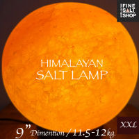 โคมเกลือหิมาลายันแท้ ทรงกลม (PINK) เส้นผ่าศูนย์กลาง 9” ฐานไม้ Himalayan PINK Salt lamp diameter 9” wooden base