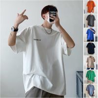 Breathable T-shirt male students who ins popular logo coat in the summer of 2023 with short sleeves wind heavy cotton men left shoulder shirt --ntx230801♧♤