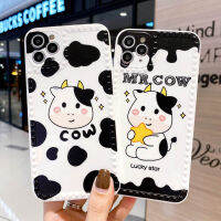 AKABEILA เคสคู่ เคสคู่รัก ซิลิโคนรักหัวใจวัวพื้นที่การ์ตูนสำหรับIphone 11 12 13 Pro Max 6 6S 7 8 Plus XR XSสูงสุด12 Mini SE2ซิลิโคนเรียบเคสโทรศัพท์ปลอก