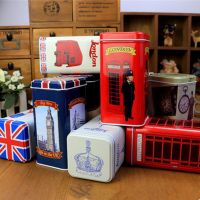 TEXLondon Styles Seal Storage Boxes Square Biscuits Coffee Tea Can Home Organizer England Dispenser Box Candy Packaging