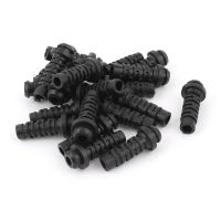 UXCELL 20Pcs 14 Model 27mmx7mmx4mm Micro Rubber Strain Relief Cord Boot Protector Cable Wire Sleeve Hose For Cellphone Charger