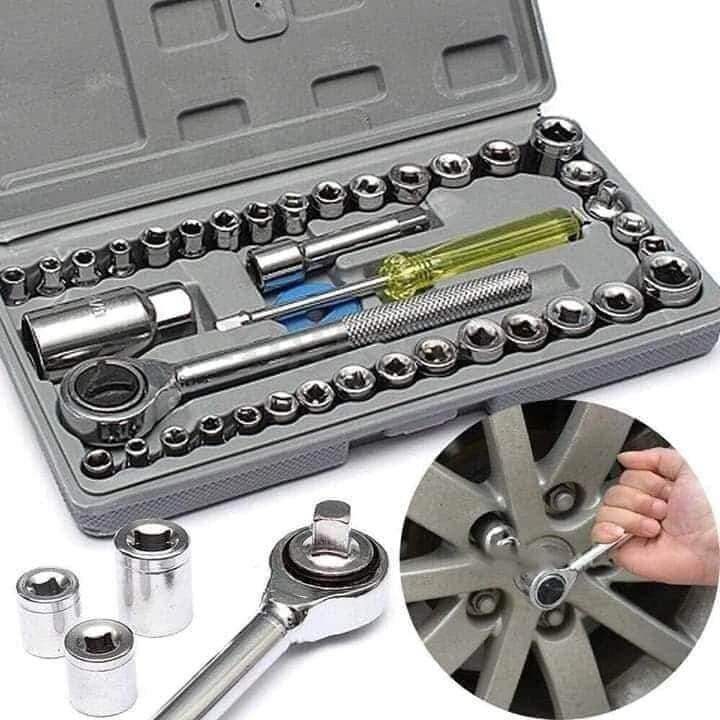 AIWA 40PC Combination Socket Wrench Set AIWA 40件套组合套筒扳手套装 Lazada