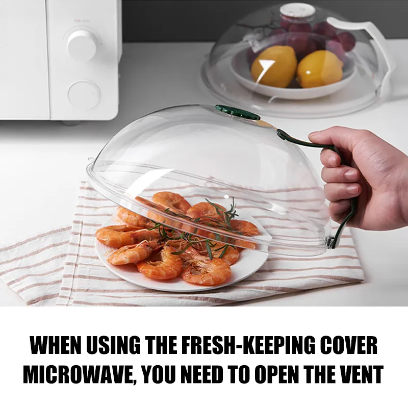 Heat Resistant Microwave Splatter Cover for Food Magnetic Anti-Splash  Microwave Food Plates Cover with Steam Vents Kitchen Tool - AliExpress