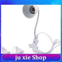 JuXie store Flexible E27 Bulb Lamp Cap Holder Clip E27 Base Led Table Desk Book Light Socket Reading Lights Holder On Off Switch