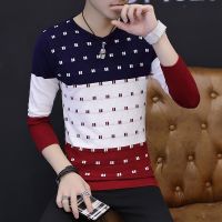 CODAndrew Hearst Autumn Mens Mercerized Cotton V-neck Sweater Slim Fit Pullover Sweater Trendy Keep Warm Clothes 5 Colors