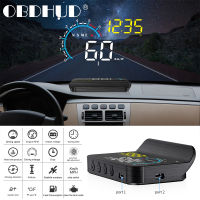 M12 NEW GPS HUD car OBD2 head up display GPS With Lens Hood HUD Windshield Projector Electronic Voltage Alarm System 2020