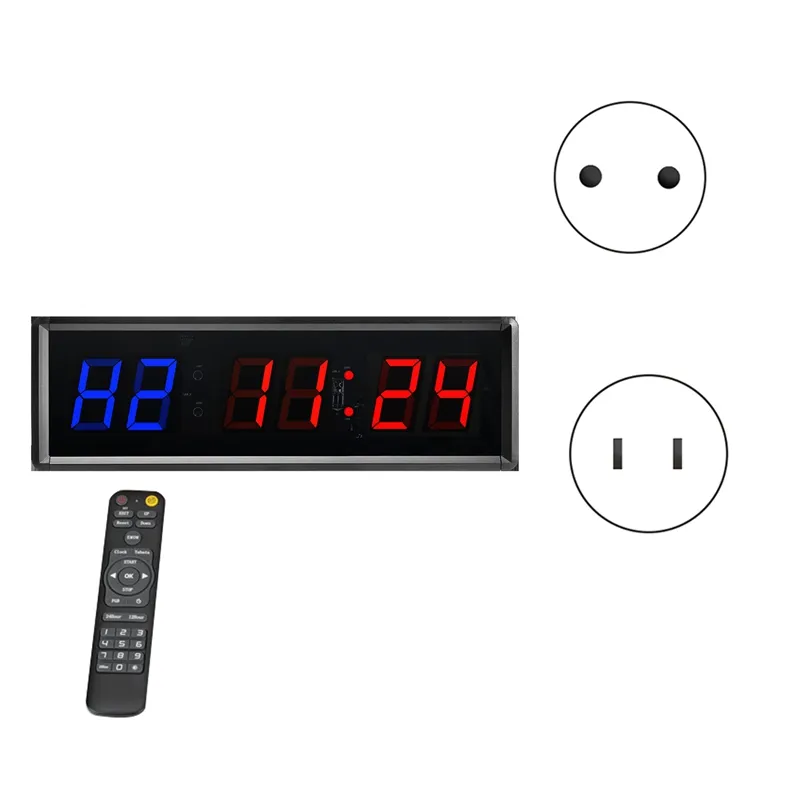 LED Digital Countdown Wall Clock Fitness Timer Stopwatch for Gym (2.3inch  Digital High)