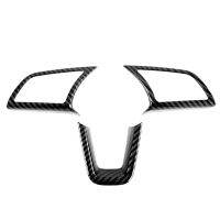 Auto Parts Carbon Fiber Pattern Style ABS Car Interior Steering Wheel Decoration Strip Frame Cover Sticker for 21 A3L