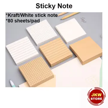 Note paper stickers. White blank memo paper notes, sticky paper