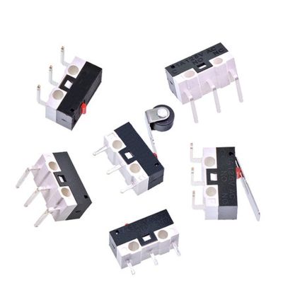 5Pcs Micro Limit Switch Momentary Push Button Switch 1A 125V AC Mouse Switch 3Pins Long Handle Roller Lever Arm SPDT 12x6x6mm