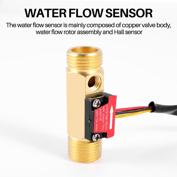 digital-lcd-display-water-flow-sensor-meter-flowmeter-rotameter-temperature-time-record-with-g1-2-flow-sensor