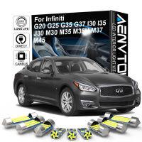 AENVTOL Canbus สำหรับ Infiniti G20 G25 G35 G37 I30 M37 M30 M35 M35H ซีดาน Coupe ภายในไฟ LED ชุดอุปกรณ์เสริม