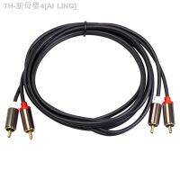 【CW】⊙  2RCA To 2 Male Audio Cable Gold-Plated Amplifier 1m 3m Theater DVD TV Soundbox