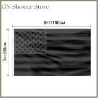 GNStore[COD] ธงอเมริกันสีดำทั้งหมด3X5ฟุตปักสีดำบริสุทธิ์ US FLAG blackout tactical