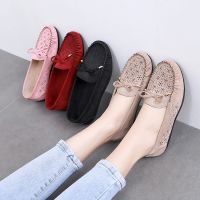 High quality new style summer womens shoes Doudou work work shoes hollow breathable non-slip flat all-match old Beijing cloth shoes mother net shoes