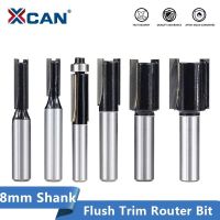 XCAN Flush Trim Router Bit 8mm Shank Template Pattern Bit Carbide End Mill เครื่องตัดมิลลิ่งงานไม้