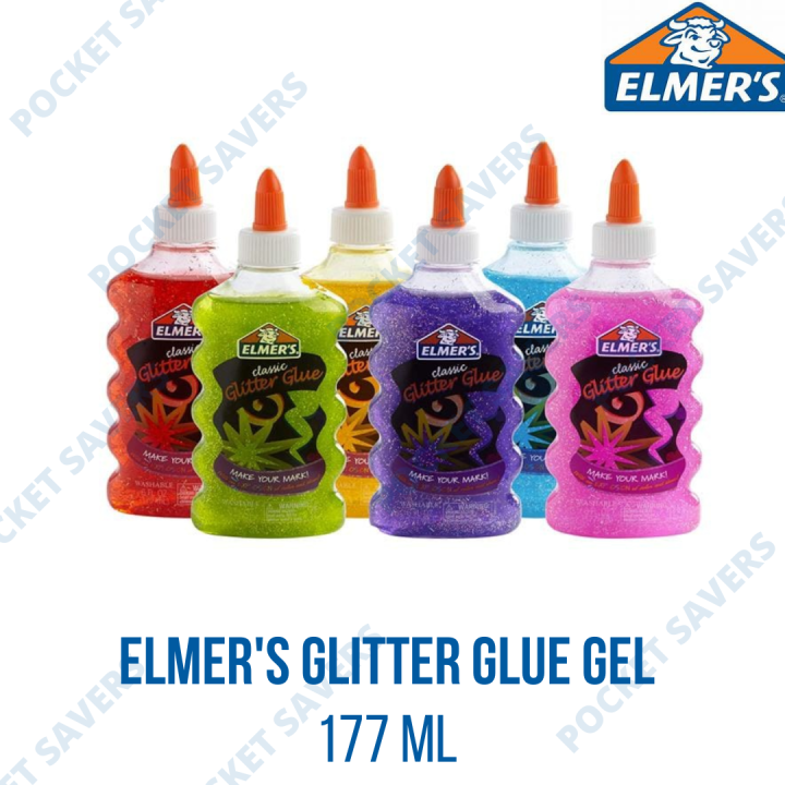 Elmer's Glitter Glue Gel 177 ml (Washable, Safe, NonToxic, Art, Clear