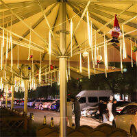 พลังงานแสงอาทิตย์ LED ฝนดาวตกไฟกันน้ำ Falling Raindrop Fairy String Light สำหรับคริสต์มาสปาร์ตี้วันหยุด Patio Decor 3050ซม.