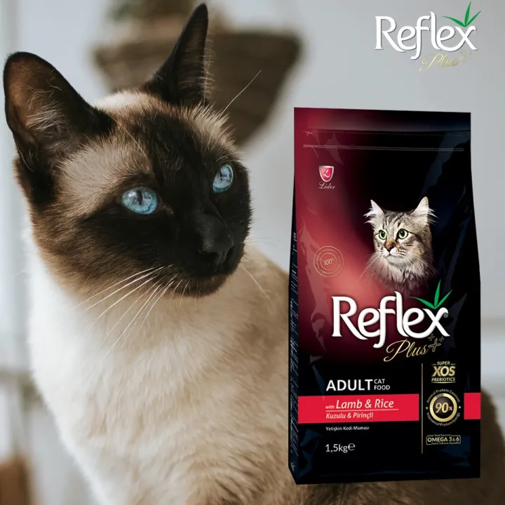 1.5kg REFLEX PLUS +++ Adult Cat Food with Lamb & Rice Made in Turkey