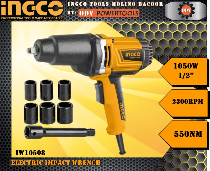 Ingco IW10508 1050W Industrial Electric Impact Wrench 1/2" Drive ~ ODV ...