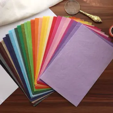 100 Sheets/bag 21X30CM Retro Colorful Tissue Paper Wrapping Craft