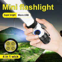 Super Bright 4 CREE XPG ไฟฉาย Led ทรงพลัง USB ชาร์จใหม่ได้ไฟฉาย Led ไฟฉายยุทธวิธี18650 Mini High Power Flash Light