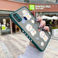 Chenyyka เคส M21กาแลคซีของปลอกสำหรับ Samsung เคส M30s ลายการ์ตูนหมีน่ารักใหม่เคสโทรศัพท์แบบแข็งด้านหลังซิลิโคนขอบสี่เหลี่ยมกันกระแทกเคสป้องกันกล้องฝาปิดเลนส์เต็มตัว