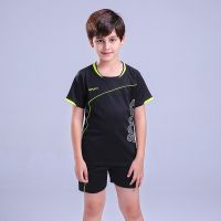 Kids Football Kits Sports Suit Boys Jerseys Team Uniforms Soccer Training Sets Running Clothes Suits for Children Twins