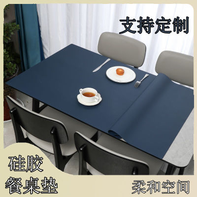 （HOT) ผ้าปูโต๊ะผ้าปูโต๊ะซิลิโคนบริสุทธิ์กันน้ำมันและกันความร้อน 2022 เบาะรองโต๊ะน้ำชาแบบใหม่สำหรับสาวๆในห้องนอน ins