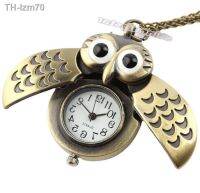 ⌚ นาฬิกา Restore ancient ways the owl pocket watch sweater pendant keychain table four color decorative necklace