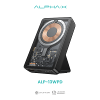 ALPHA·X ALP-13WPD Powerbank 10000mAh Fast Charging PD130W มีสายในตัว Type-C,L-Cable QC3.0 I รับประกันสินค้า 1 ปี