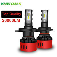 YHKOMS H4 H7 LED ไฟหน้ารถ H8 H11 9005 H1 9006 9012 Led ไฟหน้า20000LM CSP อัตโนมัติ LED ไฟตัดหมอก6000K ไฟ Led