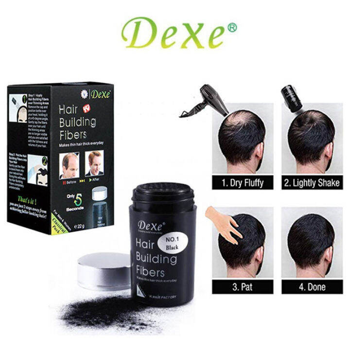 Dexe Hair Loss Concealer / Hair Thickener / Hair Building Fibers 22g